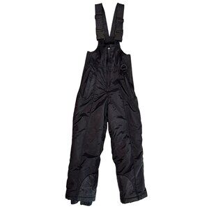 Sports Essentials Kids Black Snow Bib Pants Size 6 Waterproof Insulated Ski